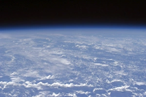 An oblique horizon view of the Earths atmosphere An oblique horizon view of the Earths atmosphere