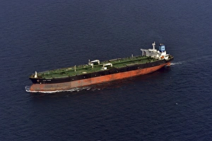 The oil tanker Maran Castor is underway in the Arabian Sea The oil tanker Maran Castor is underway in the Arabian Sea