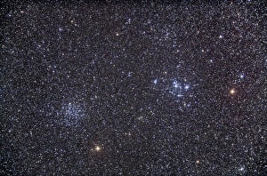 Open clusters Messier 47 and Messier 47 in the constellation Puppis Open clusters Messier 47 and Messier 47 in the constellation Puppis