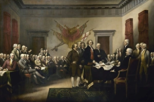 Painting of leaders presenting the Declaration of Independence Painting of leaders presenting the Declaration of Independence