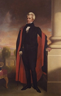 Painting of President Andrew Jackson standing Painting of President Andrew Jackson standing
