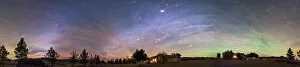 Aurora Borealis Gallery: Panorama of the celestial night sky in southwest New Mexico