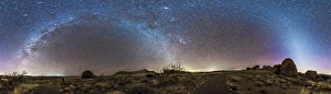 Panorama of Milky Way and zodiacal light over New Mexico Panorama of Milky Way and zodiacal light over New Mexico