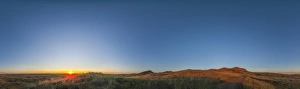 Panoramic sunset at Grasslands National Park, Canada Panoramic sunset at Grasslands National Park, Canada