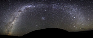 Panoramic view of the Milky Way over Somuncura, Argentina Panoramic view of the Milky Way over Somuncura, Argentina
