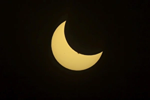 Partial eclipse of the Sun as seen from Jasper, Alberta, Canada Partial eclipse of the Sun as seen from Jasper, Alberta, Canada