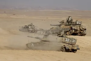 Platoon Gallery: A platoon of Israel Defense Force Merkava Mark IV main battle tanks