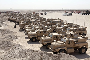 Mine Resistant Ambush Protected vehicles at Camp Taqaddum, Iraq Mine Resistant Ambush Protected vehicles at Camp Taqaddum, Iraq