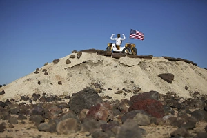 Robonaut 2 poses atop its new wheeled base, Centaur 2 Robonaut 2 poses atop its new wheeled base, Centaur 2