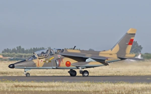 A Royal Moroccan Air Force Alpha Jet taxiing on the runway A Royal Moroccan Air Force Alpha Jet taxiing on the runway