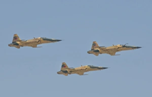 Royal Moroccan Air Force F-5 planes at the Marrakech Air Show in Morocco Royal Moroccan Air Force F-5 planes at the Marrakech Air Show in Morocco