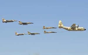 A Royal Moroccan Air Force KC-130 refueling aircraft A Royal Moroccan Air Force KC-130 refueling aircraft