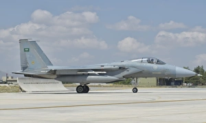 A Royal Saudi Air Force F-15 at Albacete Air Base, Spain A Royal Saudi Air Force F-15 at Albacete Air Base, Spain