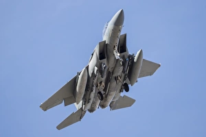 A Royal Saudi Air Force F-15S Strike Eagle prepares for landing A Royal Saudi Air Force F-15S Strike Eagle prepares for landing