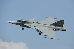 A Saab JAS 39 Gripen C of the Royal Thai Air Force in flight A Saab JAS 39 Gripen C of the Royal Thai Air Force in flight