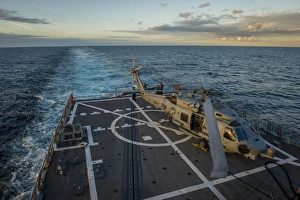 Sailors make final preparations for flight operations aboard USS Truxtun Sailors make final preparations for flight operations aboard USS Truxtun