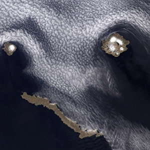Satellite image of Semisopochnoi Island in the western Aleutian Islands of Alaska Satellite image of Semisopochnoi Island in the western Aleutian Islands of Alaska
