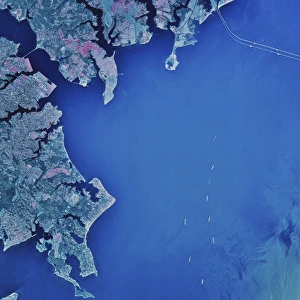 Satellite view of Chesapeake Bay and Annapolis, Maryland Satellite view of Chesapeake Bay and Annapolis, Maryland
