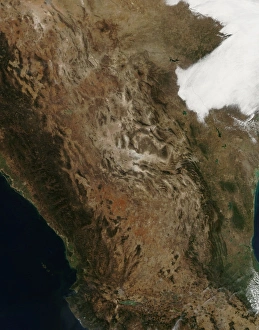 Leon Gallery: Satellite view of the landscape of central Mexico