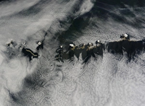 Satellite view of the Outer Aleutian Islands Satellite view of the Outer Aleutian Islands