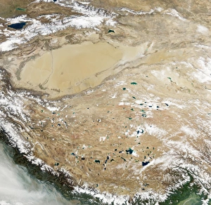 Satellite view of the Tibetan Plateau Satellite view of the Tibetan Plateau