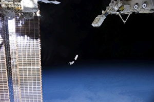 A set of NanoRacks CubeSats after deployment by the NanoRacks Launcher A set of NanoRacks CubeSats after deployment by the NanoRacks Launcher