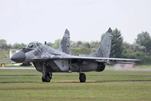 Slovak Air Force MiG-29AS aircraft in digital camouflage Slovak Air Force MiG-29AS aircraft in digital camouflage