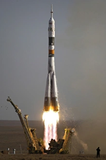 The Soyuz TMA-9 spacecraft launches from the Baikonur Cosmodrome The Soyuz TMA-9 spacecraft launches from the Baikonur Cosmodrome