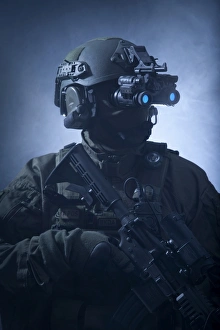 Special operations forces soldier equipped with night vision Special operations forces soldier equipped with night vision