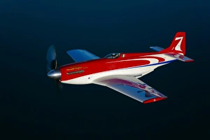 Strega, a highly modified P-51D Mustang used in unlimited air racing Strega, a highly modified P-51D Mustang used in unlimited air racing