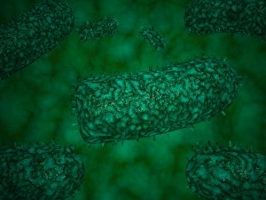 Stylized rabies virus particles Stylized rabies virus particles