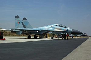 Sukhoi Su-30 aircraft from the Indian Air Force at Istres Air Base Sukhoi Su-30 aircraft from the Indian Air Force at Istres Air Base