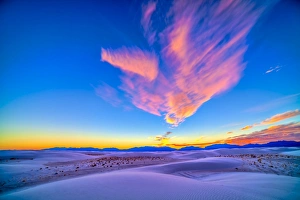 Sunset colors over White Sands National Monument, New Mexico Sunset colors over White Sands National Monument, New Mexico