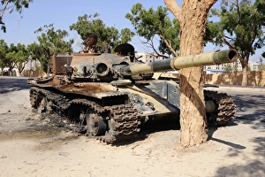 A T-72 tank destroyed by NATO forces just outside Benghazi, Libya A T-72 tank destroyed by NATO forces just outside Benghazi, Libya