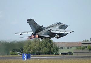 Tornado ECR of the German Air Force taking off from Lechfeld Air Base Tornado ECR of the German Air Force taking off from Lechfeld Air Base