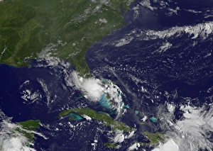 <b class=qtipBold><figcaption>Tropical Storm Bonnie</figcaption></b><br>Tropical Storm Bonnie's cloud-covered center south of Miami, Florida.<br><em>© Stocktrek Images</em> Tropical Storm Bonnie
