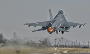 Turkish Air Force F-16 taking off during Exercise Anatolian Eagle Turkish Air Force F-16 taking off during Exercise Anatolian Eagle