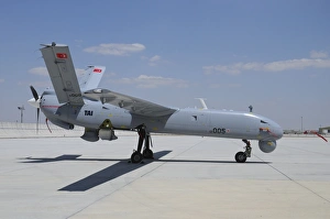 A Turkish Air Force TAI Anka unmanned aerial vehicle A Turkish Air Force TAI Anka unmanned aerial vehicle