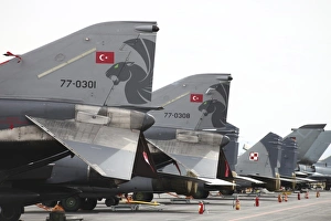 Turkish and Polish aircraft tails, Albacete Airfield, Spain Turkish and Polish aircraft tails, Albacete Airfield, Spain