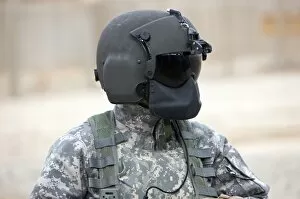 A UH-60 Black Hawk helicopter crew chief