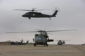 UH-60 Black Hawks taxis out for a mission over northern Iraq UH-60 Black Hawks taxis out for a mission over northern Iraq