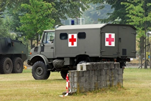 A Unimog in an ambulance version in use by the Belgian Army A Unimog in an ambulance version in use by the Belgian Army