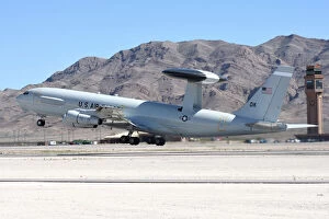 Images Dated 9th March 2016: A U.S. Air Force E-3A Sentry taking off from Nellis Air Force Base, Nevada