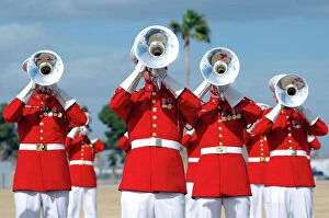 Harmony Gallery: U.S. Marine Corps Drum and Bugle Corps performing