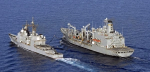 USS Gettysburg conducting an underway replenishment with the oiler USNS Walter S. Diehl USS Gettysburg conducting an underway replenishment with the oiler USNS Walter S. Diehl