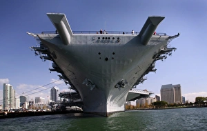The USS Midway berthed pierside The USS Midway berthed pierside