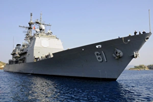 USS Monterey arrives at the for a routine port visit in Souda Bay, Greece USS Monterey arrives at the for a routine port visit in Souda Bay, Greece