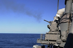 USS Monterey conducts a close-in weapons system live fire test USS Monterey conducts a close-in weapons system live fire test