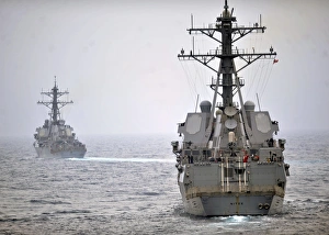 USS Porter and USS Nitze participate in a simulated strait transit exercise USS Porter and USS Nitze participate in a simulated strait transit exercise