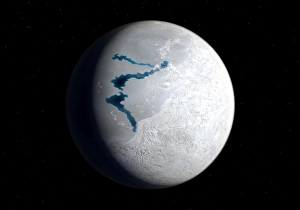 View of Earth 650 million years ago during the Marinoan glaciation View of Earth 650 million years ago during the Marinoan glaciation